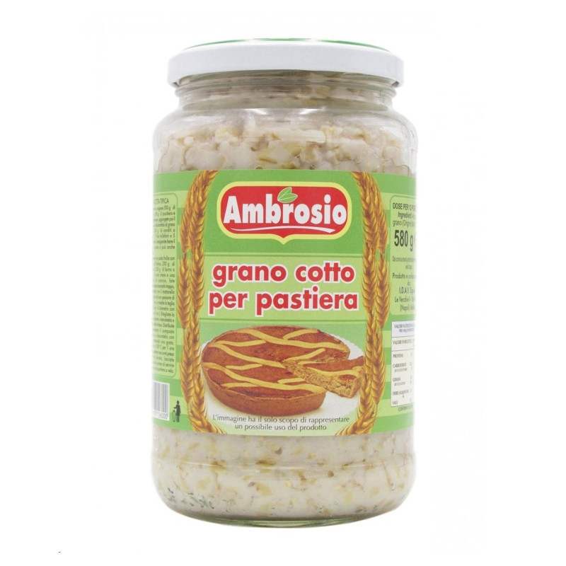 Grano Cotto per Pastiera Napoletana - Ambrosio - Vasetto da 580 gr