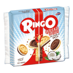 Biscotti Ringo Cereali Croccanti e Crema al Cocco - 6 Porzioni -...