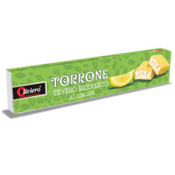 Torrone Alle Arachidi - Oliviero - Tenero Ricoperto al Limone - 150 gr