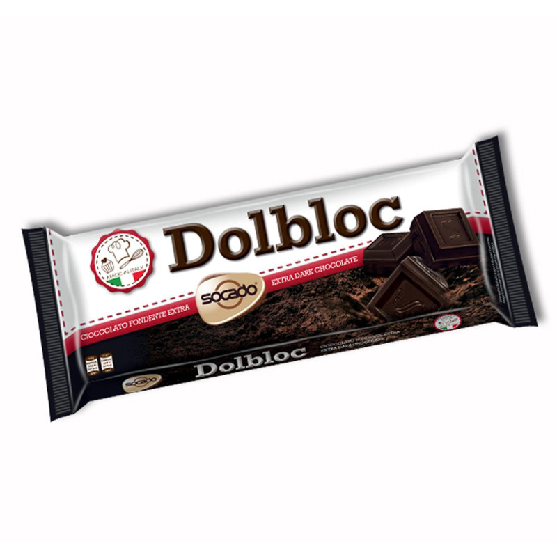 Tavoletta Cioccolato Blocco Fondente 50% - Dolbloc - Socado - 200gr