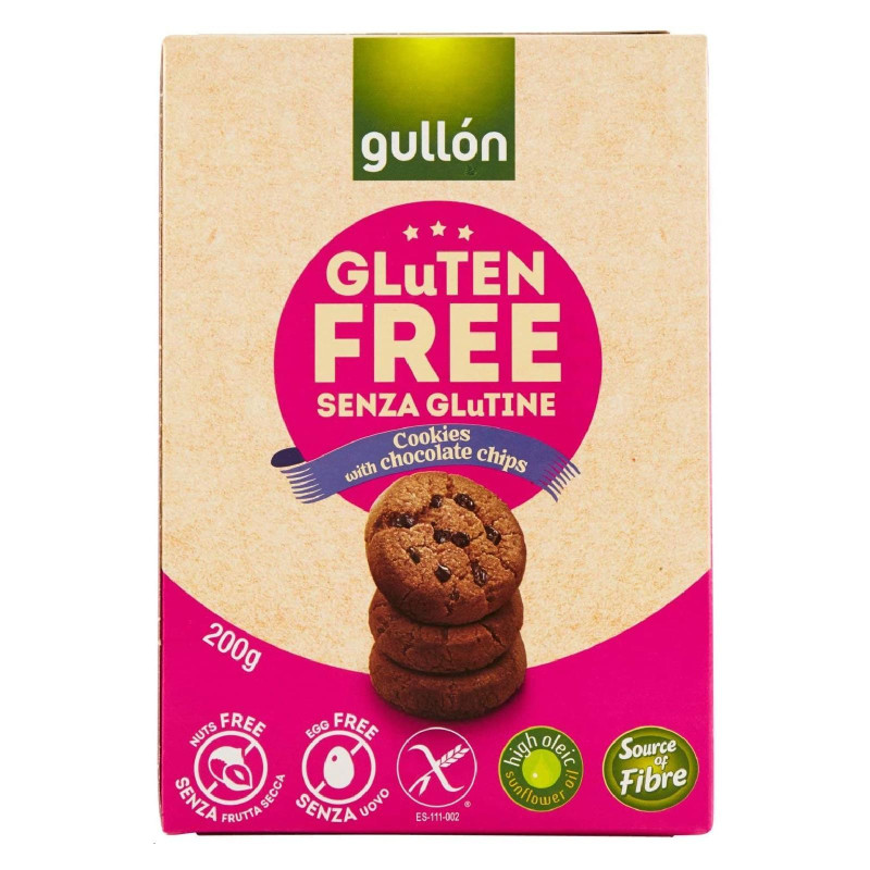 Biscotti Gullon -  Senza Glutine - Gocce di Cioccolato - 200 gr