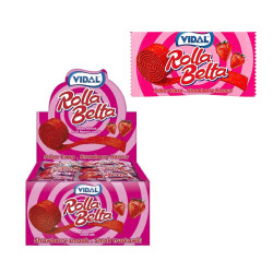 Caramelle Gommose - Frizzanti Vidal - Rolla Belta Fragola - 24 Pezzi