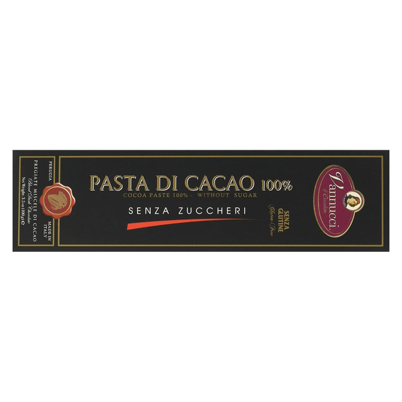 Cioccolatini Vannucci - Pasta di Cacao 100% - Senza Zuccheri - 100 g