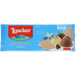 Biscotti Wafer Loacker - Wafer per Gelato - Gusto Vanilla - Vaniglia- 150 gr