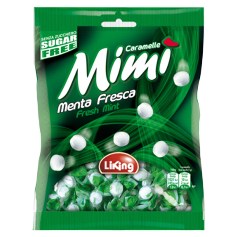 Caramelle Liking - Mimi' - Menta Fresca Senza Zucchero - 50 gr