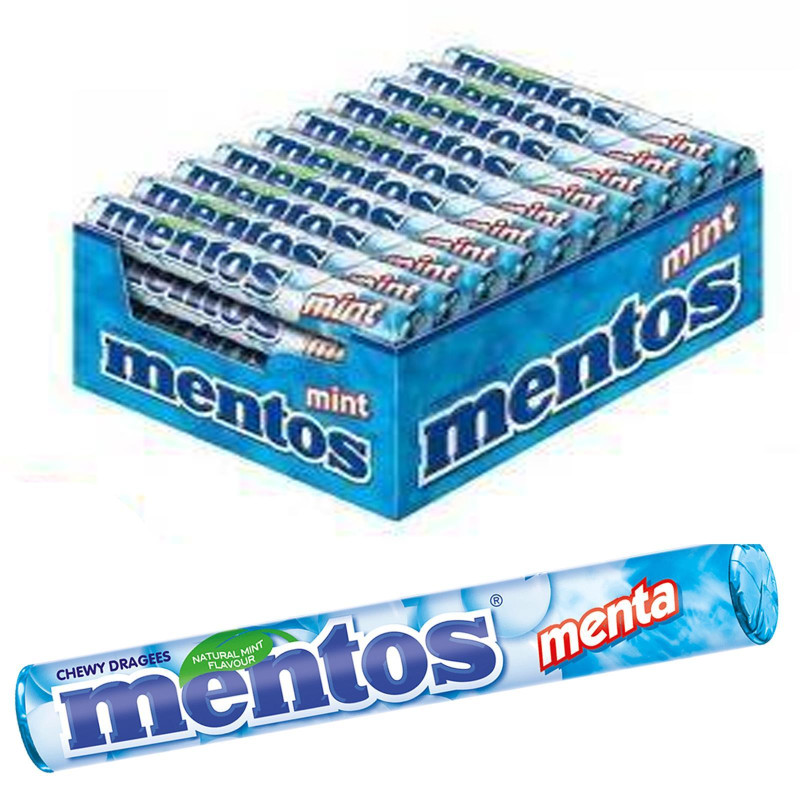 Caramelle Mentos - Menta 6 Pacchetti da 38 gr