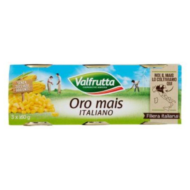 Mais Valfrutta - Mais - Oro Mais - 3 Barattoli da 160 g