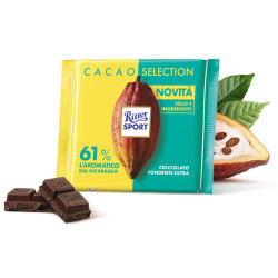 Tavoletta Ritter Sport Cioccolato Fondente Extra - Cacao Selection...