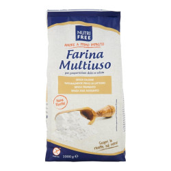 Farina Multiuso - NutriFree - 1 Kg - Senza Glutine - Senza Lattosio