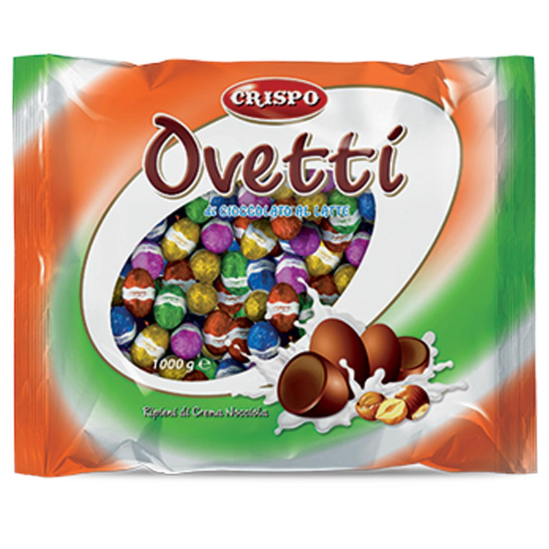 Ovetti Cioccolato al Latte Crispo - Ovetti Crema alla Nocciola 1 KG