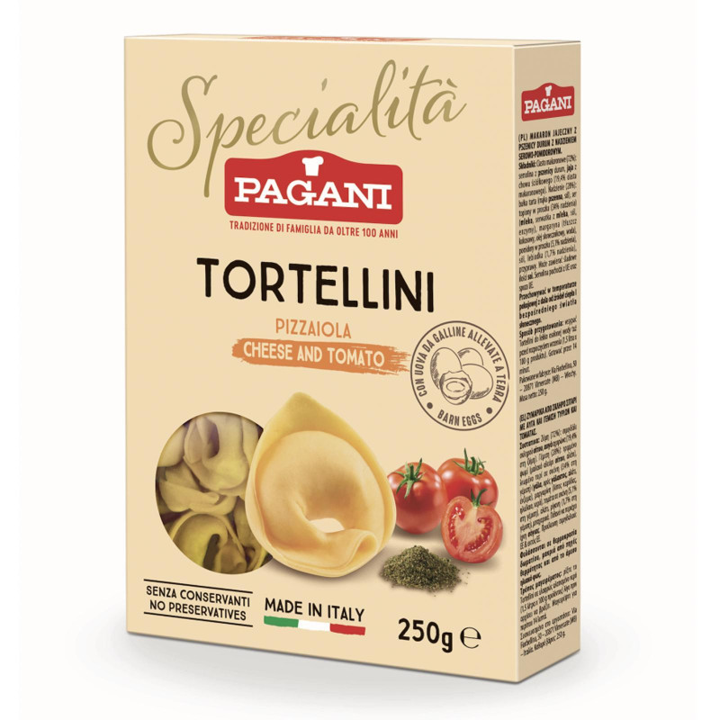 Tortellini - Pizzaiola - Pagani - Ripieno con Formaggio e Pomodoro 250 g