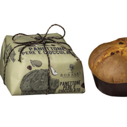 Panettone Pere e Cioccolato - Borsari - Pera Candita e Gocce...