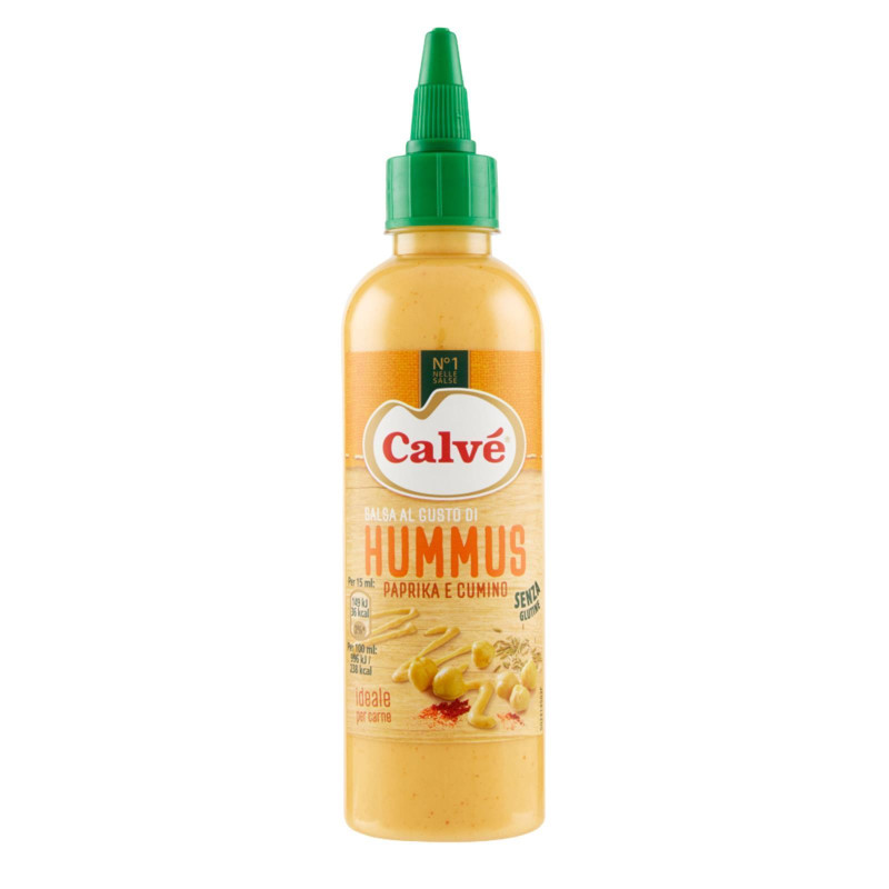 Salsa Hummus Paprika e Cumino - Calvè ZigZag - Bottiglia Dosatore 215 ml