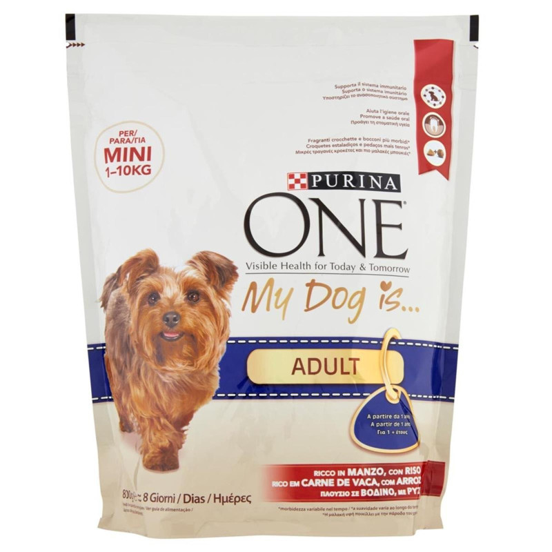 Crocchette per Cani - Purina One My Dog Is Active - Manzo e Riso 800 gr