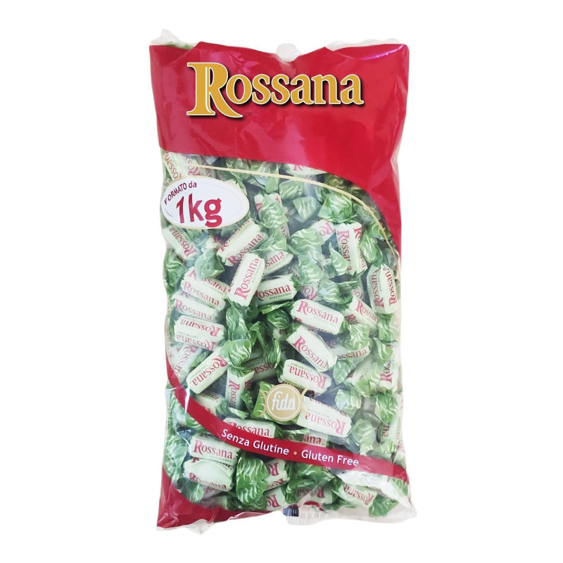 Caramelle Rossana Ripiene al Pistacchio - Caramelle Finissime - Busta da 1 Kg