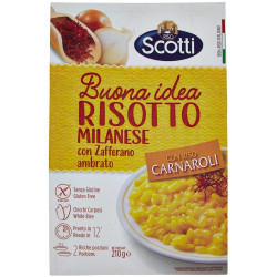 Risotti Scotti - Riso Carnaroli - Risotto Alla Milanese - 210 gr