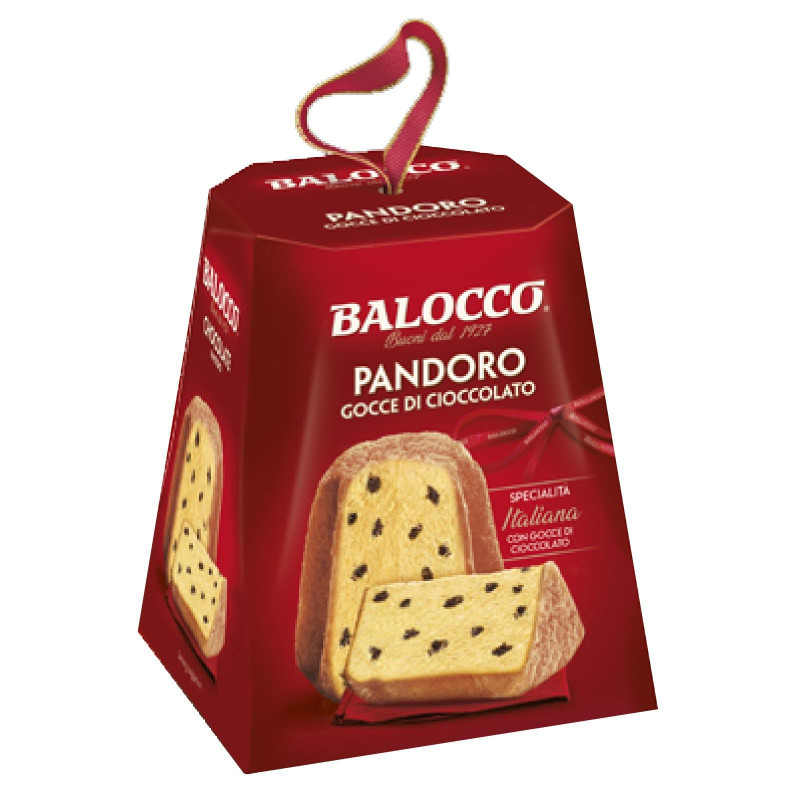 Mini Pandoro Balocco - Con Gocce di Cioccolato - 16 x 80 g