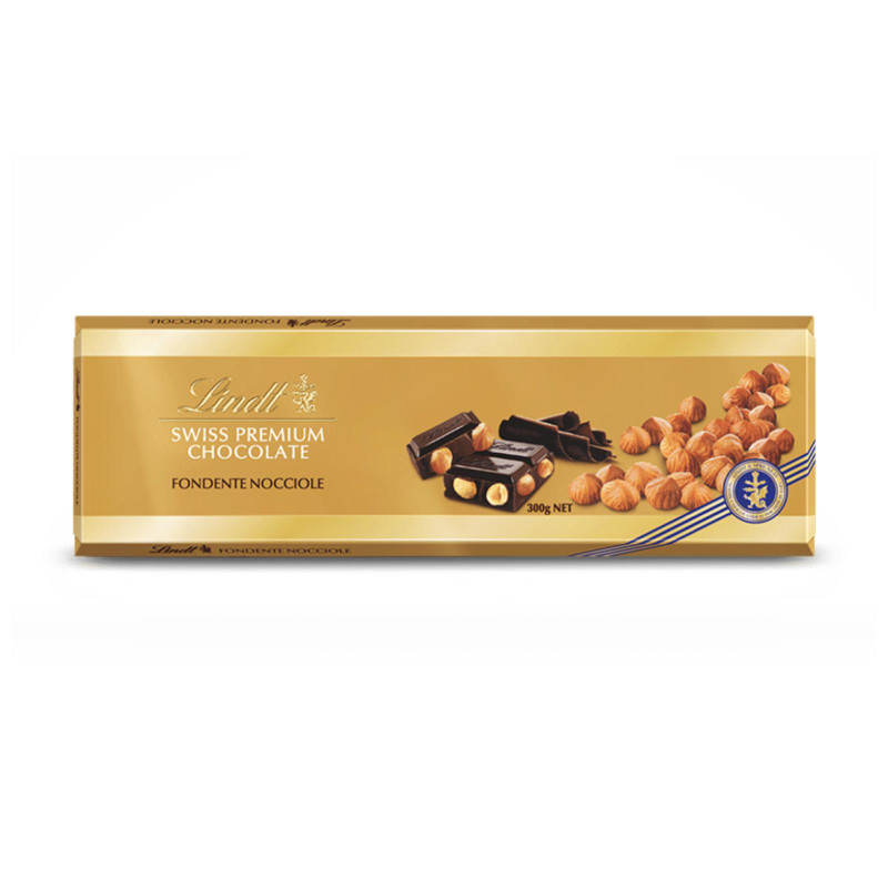 Tavoletta Cioccolato Fondente con Nocciole - Lindt Gold - 300 g