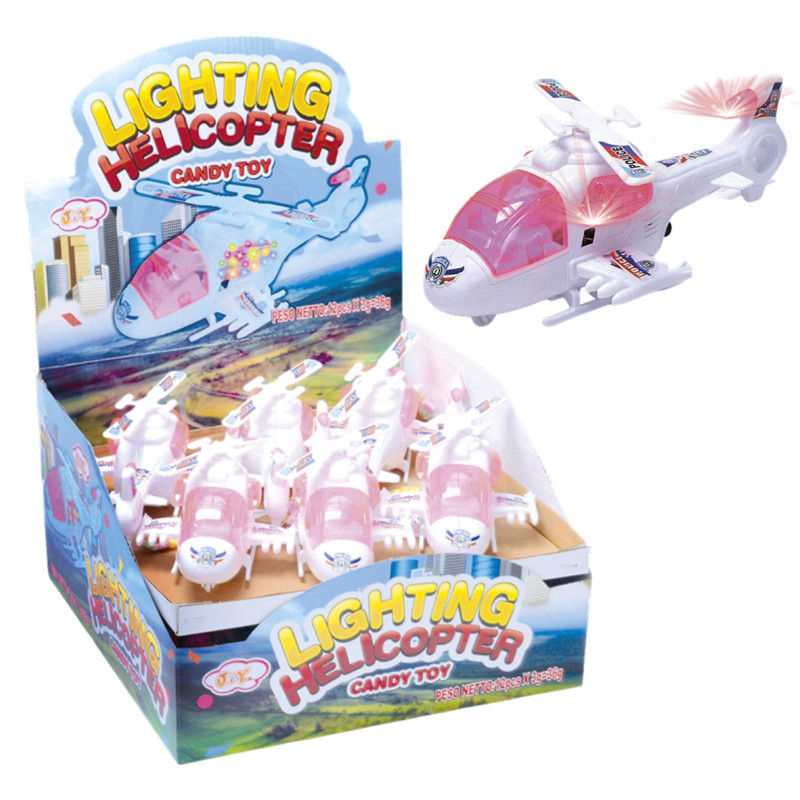 Lighting Helicopter - Candy Toys - Con Caramelle - Joy Gum - Espositore da 12 pz