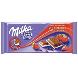 Tavoletta Cioccolato Milka Yogurt a Fragola - Strawberry Yoghurt -...