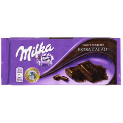 Tavoletta Cioccolato Fondente Milka Extra Cacao - 100 gr