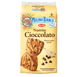 Merendine Mulino Bianco - Nastrine Cioccolato - 6 Pz - 240 gr