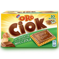 Biscotti Oro Ciok Cioccolato Alla Nocciola - 1 Confezione da 10 Snack