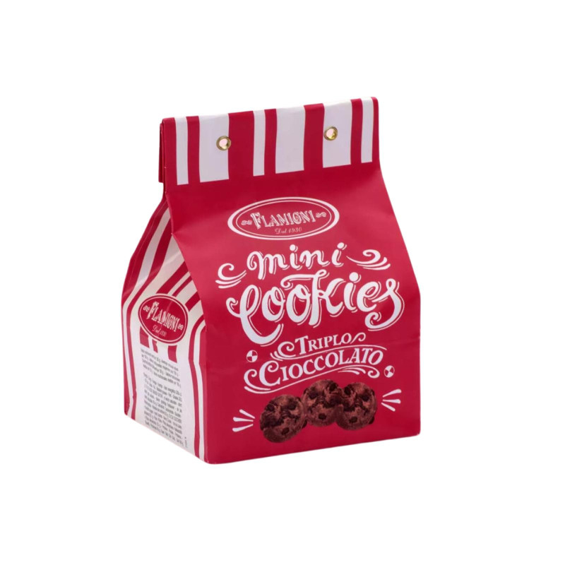 Mini Cookies - Flamigni - Biscotti Triplo Cioccolato - 200 g