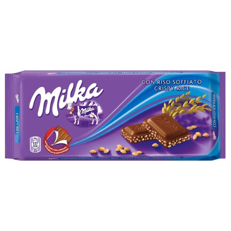 Tavoletta Cioccolato al Latte Milka Con Riso Soffiato - 100 gr