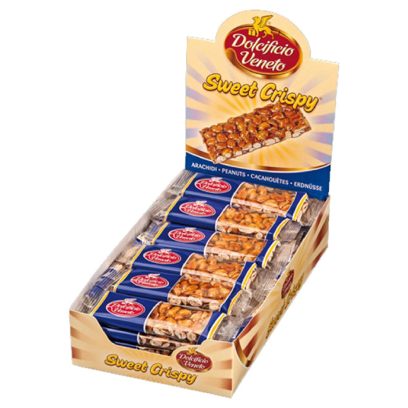 Barretta di Arachidi - Sweet Crispy - Dolcificio Veneto - Croccante - 34 pz X 25 g