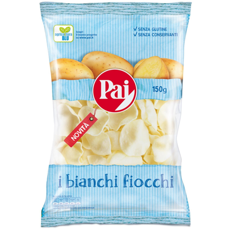 Busta Patatine - Pai - I Bianchi Fiocchi - 12 Buste da 150 gr