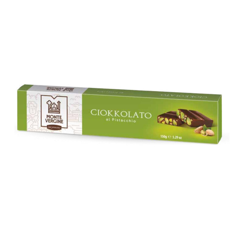 Torrone Di Gennaro - Ciokkolato - Cioccolato con Pistacchi e Mandorle - 150 g