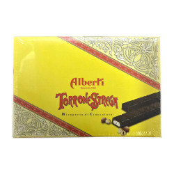 Torrone Strega Alberti - Stecca - Ricoperto di Cioccolato Fondente...