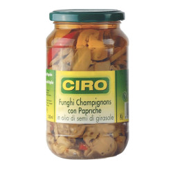 Funghi Champignons Con Papriche - Ciro - In Olio di Semi - 530 g