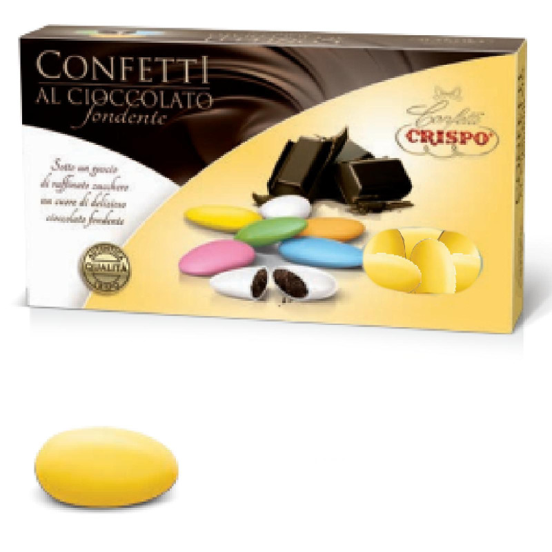 Confetti Crispo - Cioccolato Fondente - Giallo - 1 Kg