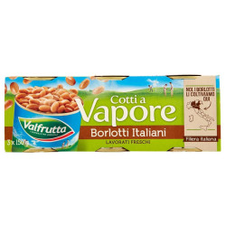 Fagioli Valfrutta - Borlotti Italiani - 3 Barattoli da 150 gr