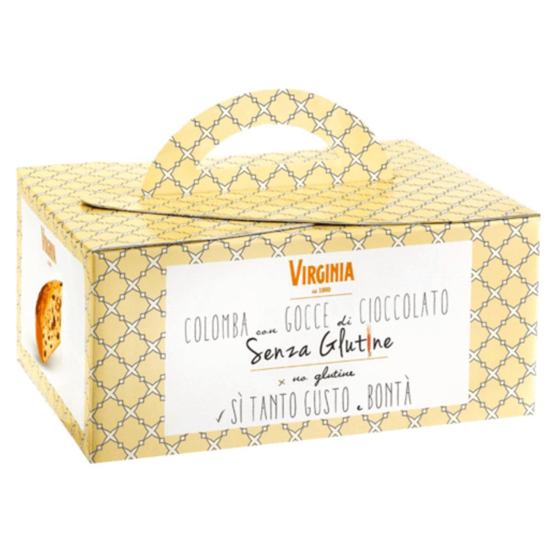 Colomba - Amaretti Virginia - Gocce di Cioccolato - Senza Glutine e Lattosio - 350 g