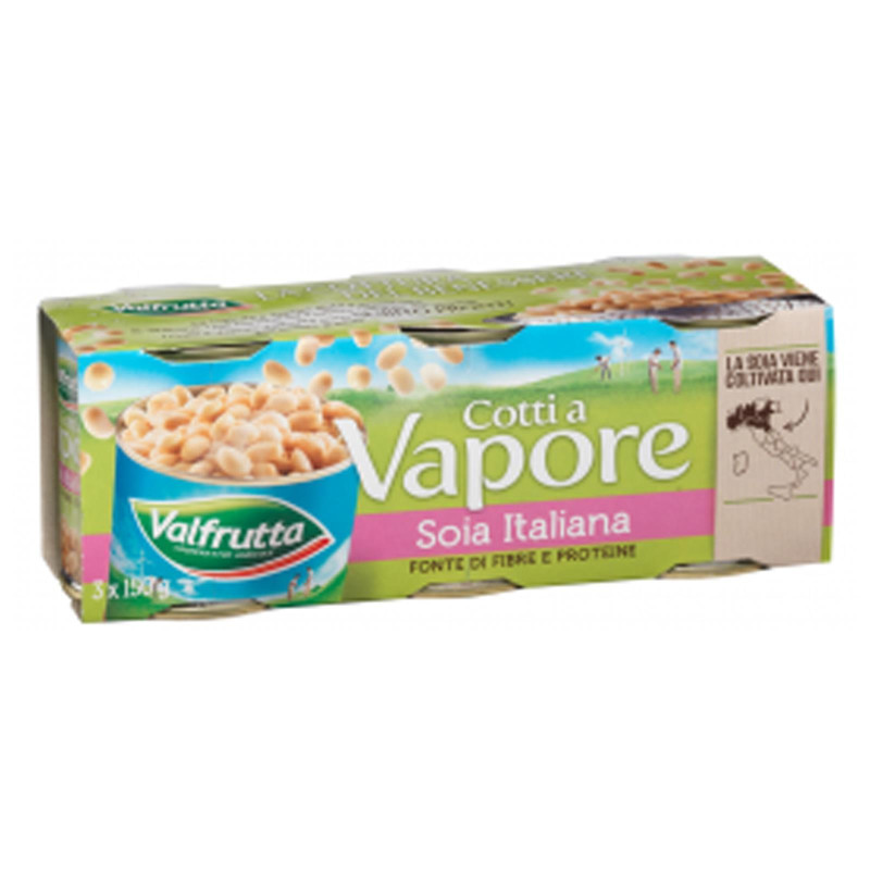 Soia Valfrutta - Soia Italiana - 3 Barattoli da 150 gr