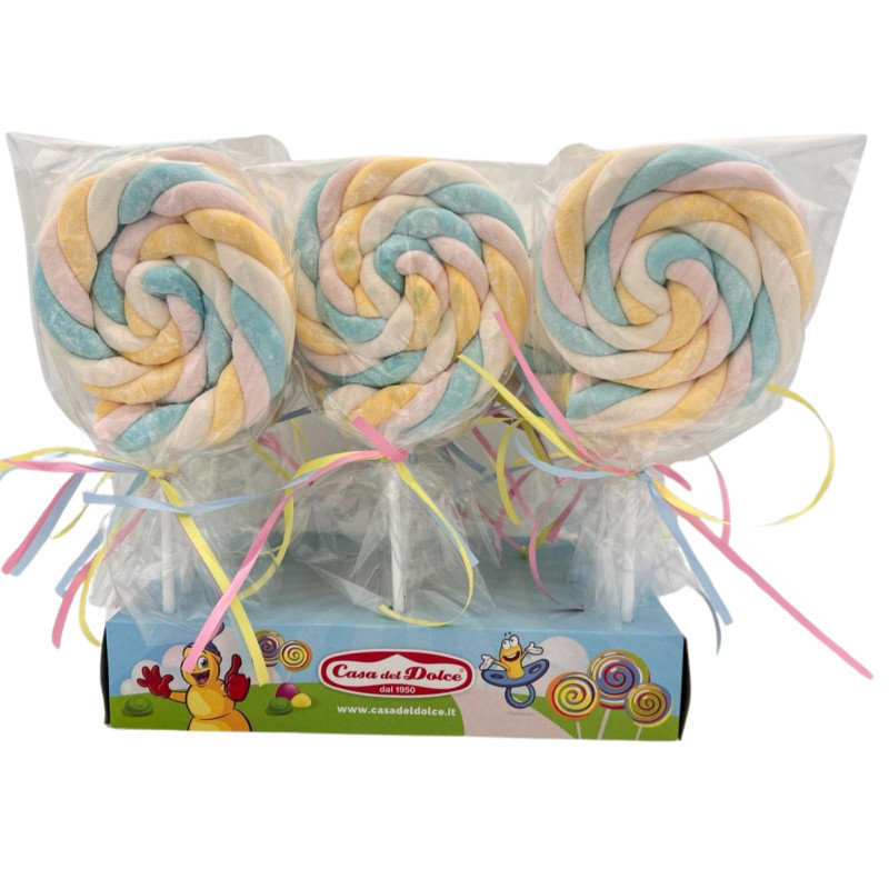 Marshmallow Casa Del Dolce - Spiedino Roll Twist - Colorato - 15 pz da 65 g