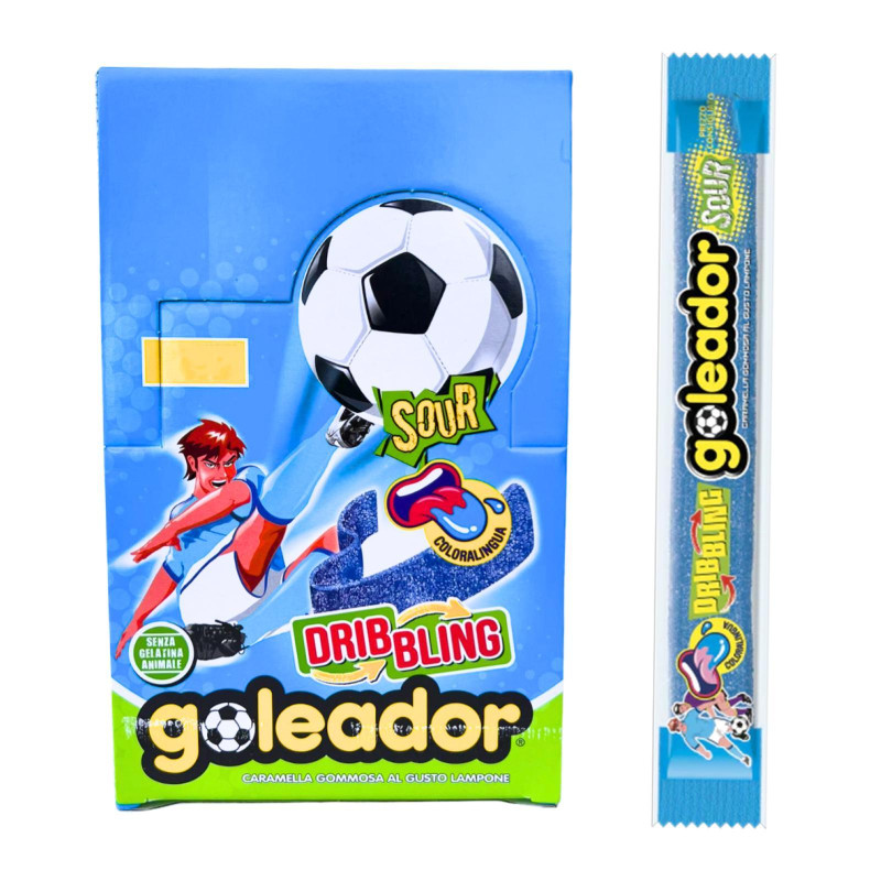 Caramella Goleador Dribbling - Blu - Lampone - 72 pezzi