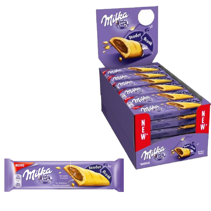 Barretta Milka - Tender Break - 18 pezzi da 26 gr