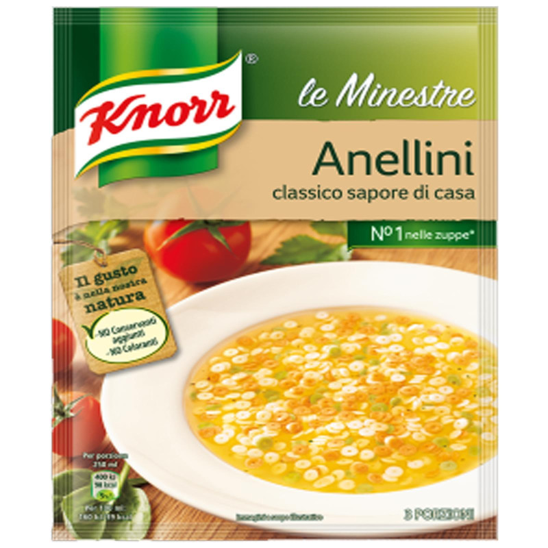 Minestra Knorr - Preparato per Minestra con Anellini - 82 gr