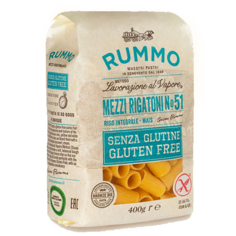 Pasta Rummo - 400 gr - Senza Glutine - Mezzi Rigatoni N° 51