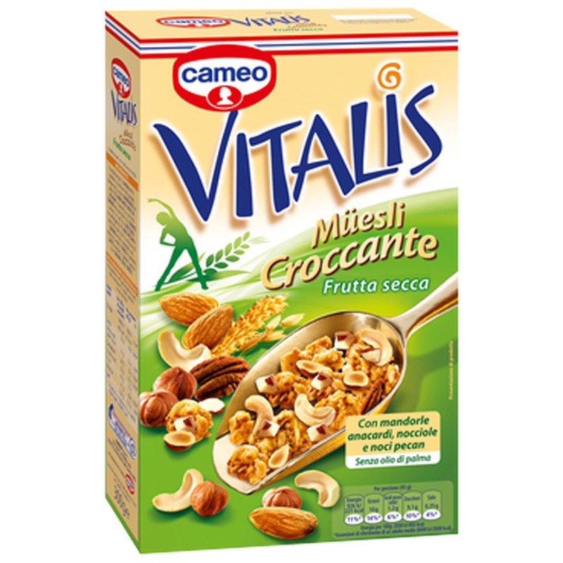 Cereali Cameo Vitalis - Muesli Croccante Frutta Secca - 310 gr