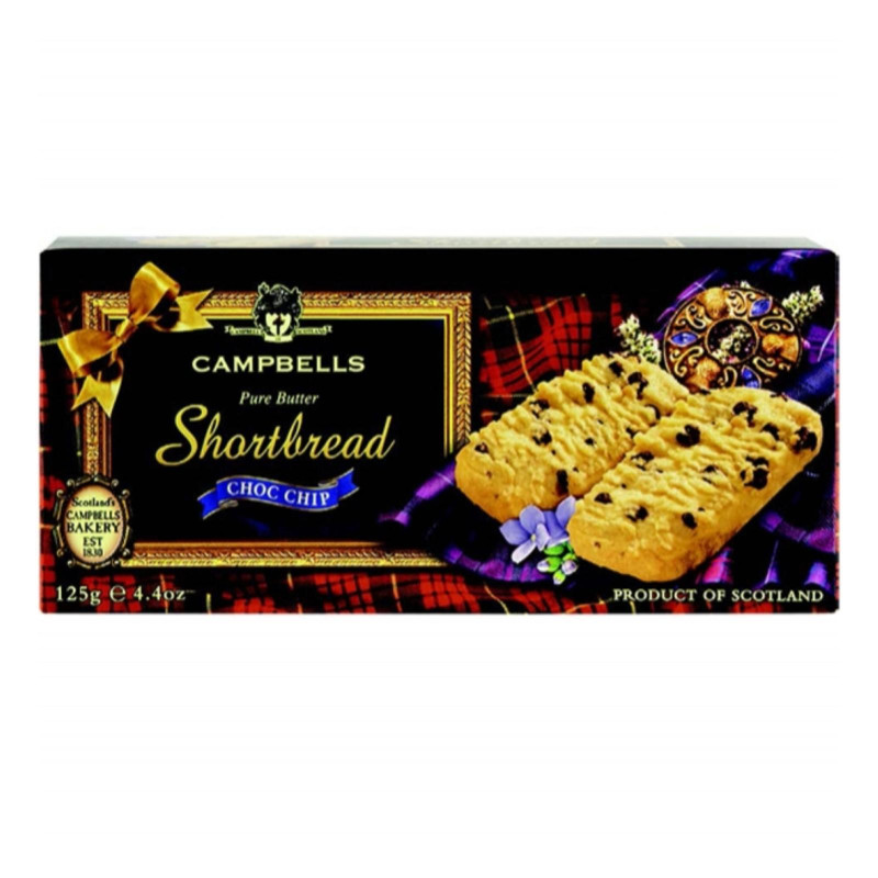 Biscotti Choc Chip - Campbells - Shortbread Choc Chip - 125 g 