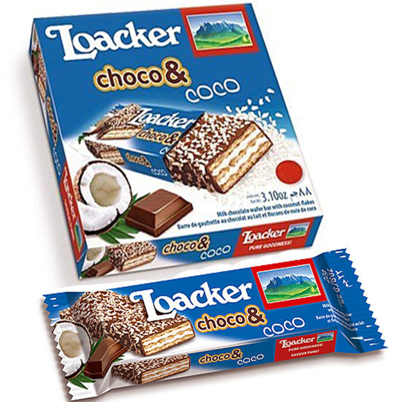 Biscotti Loacker - Choco & Coco 3 Snack da 22 gr