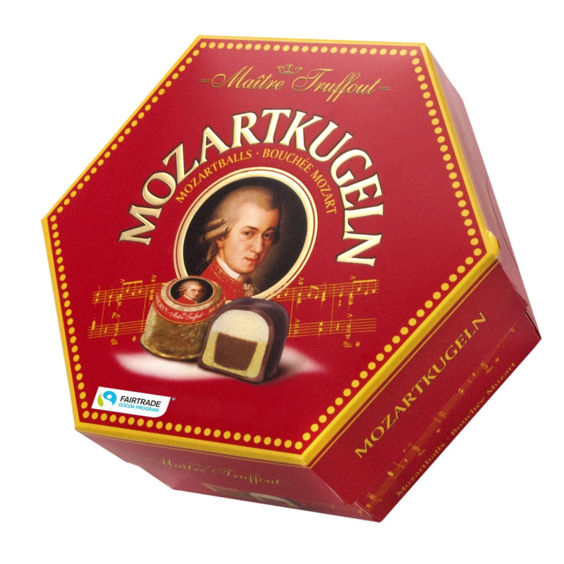 Palline di Mozart Ripiene Marzapane - Maitre Truffout - Box da 300 gr - Palle