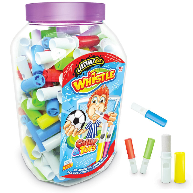 Whistle Candy & Toys - JohnyBee - Lecca Lecca Fischietti  - Box espositore 125 pz