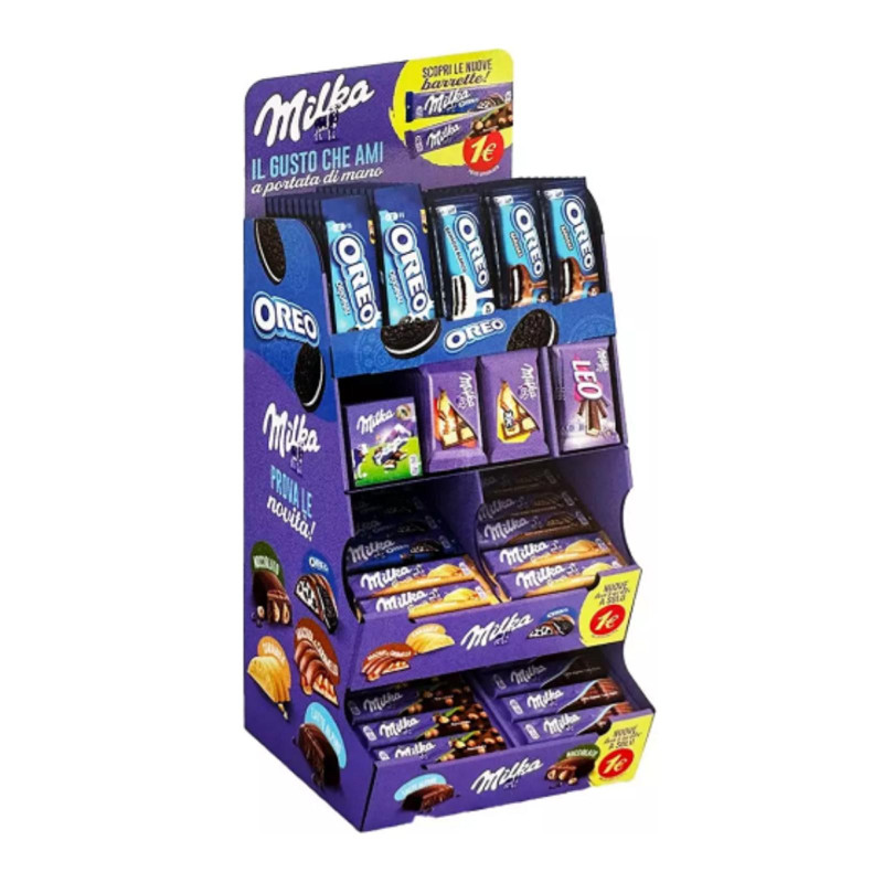 Espositore Milka & Oreo - 308 Pezzi - Mix Prodotti Milka