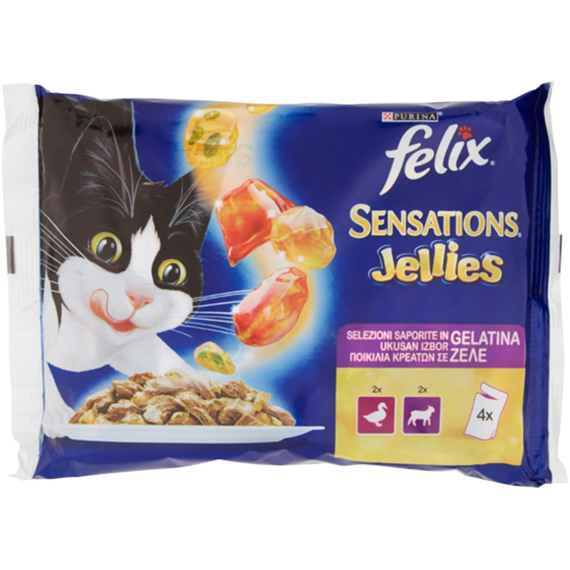 Purina - Sensation Jellies - Agnello e Anatra - 4 x 85 gr